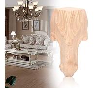 HEEPDD Ensemble de Pieds de Meubles en Bois sculpté, 4 Pieds de Table de canapé d'armoire de Style Européen avec Un Design surélevé 5,9 X 2,4 Pouces pour Les Projets de Rénovation de Décoration