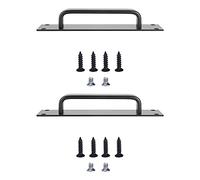 HEEPDD Ensemble de Poussée de Poignée de Porte en Aluminium, Poignées de Porte Coulissantes Durables pour Portes de Balcon en Bois, Idéales pour une Utilisation à la Maison et au Bureau