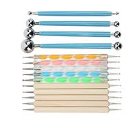 HEEPDD Ensemble de Sculpture sur Argile de 14 Pièces, avec Stylo de Perçage à Pointe Double Face, Outils de Sculpture en Acier Inoxydable, Pinceau de Modélisation de Précision et Design, pour