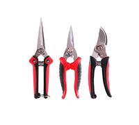 HEEPDD Ensemble de Sécateurs de Jardinage, Lames en Acier Inoxydable, Ciseaux à Main Ergonomiques pour Couper les Fleurs et Cueillir des Fruits