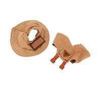 HEEPDD Ensemble de Tenues de Poupée, Pantalon à Bretelles Marron et Chapeau Seau, Vêtements élégants et Modifiables pour la Collection de Poupées de 17 Cm, Vêtements en Peluche