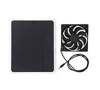 HEEPDD Ensemble de Ventilateurs à Panneau Solaire 10 W 12 V, Silicium Monocristallin, Charge Solaire Efficace pour les Soins Extérieurs des Animaux Domestiques, les Interrupteurs et Prises de Voyage