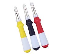 HEEPDD Ensemble Découseur en Acier Inoxydable, Poignées Ergonomiques, Design Coloré-parfait pour les Projets de Couture, de Broderie et de Quilting (Caoutchouc, acier inoxydable 2)