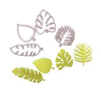 HEEPDD Ensemble d'Emporte-Pièces à Feuilles Tropicales, Emporte-Pièces à Feuilles de Palmier, Moule à Fondant pour Décoration de Gâteaux, Boulangeries, Cafés et Fêtes, Ensemble d'Emporte- à