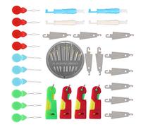 HEEPDD Ensemble d'Enfile-aiguille en Fil de Laiton Enfile-aiguille Automatique, Outil d'aiguille à Coudre à la Main pour Machines à Coudre Domestiques, Machine à en Cuir, Denim, Soie, Toile et