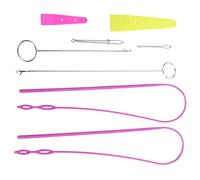 HEEPDD Ensemble d'enfile-fil à Cordon de Serrage 9 Pièces, Outil de Couture Essentiel avec Pince à épiler et Retourneur de Boucle pour les Projets de Bricolage, Parfait pour des Ajustements Rapides