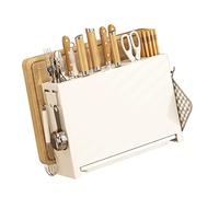 HEEPDD Ensembles d'ustensiaux de Cuisine Blocs de Couteau de Cuisine, Baguettes Intégrées Rack de Rangement de Couteaux de Planche, Ustensiles de pour Comptoir de Nan