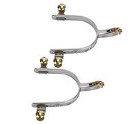 HEEPDD Éperons de Cheval en Acier Inoxydable Style Cowboy Occidental Compact 2 Pièces Construction Légère pour Une Conduite Confortable Installation Facile avec des Motifs Décoratifs Idéal pour Les