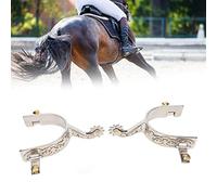 HEEPDD Éperons de Cowboy Occidentaux 2 Pièces pour Bottes, éperons en Acier Inoxydable de Conception D'équipement Portable Exquis pour Les Amateurs D'équitation de Bottes de Cowboy