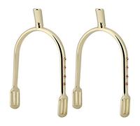 HEEPDD Éperons pour Femmes, Placage de Chrome en Alliage de Zinc ou de Cuivre Placage de Courroies Jaunes avec Une Décoration en pour Dames Jeune Fille[Gold] Éperons