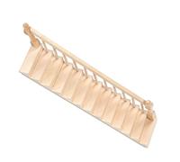 HEEPDD Escaliers de Maison de Poupée, Escalier Miniature de Bricolage en Bouleau, Meubles de Maison de Poupée Mignons à l'échelle 1/12 pour l'artisanat de la Décoration Quotidienne (accoudoir Droit)