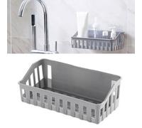 HEEPDD Étagère de Douche de Rangement Murale Étagère de Salle de Bain, Support de Rangement Mural pour Articles de Toilette pour Brosses à Dents Cosmétiques Aucun Perçage Requis Utilisation