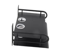 HEEPDD Étagère de Plate-Forme DVD Montée sur Le Mur, Boîte à Câble à Double Couche pour Chambre, Routeur avec Anneaux de Protection pour Le Salon, Espace Durable en Aluminium