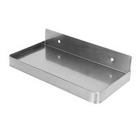 HEEPDD Étagère Murale en Métal, étagère Flottante en Acier Inoxydable pour Salle de Bain et Chambre à Coucher, Support de Téléphone pour Appareils Intelligents, 7,3x3,5 Pouces (Brossé)