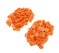 HEEPDD Étiquette d'animal de Ferme Vierge 100 Pièces étiquette d'oreille de Bétail, étiquettes Vierges en TPU pour Bovins, Porcs et Chevaux avec des Couleurs Vives pour une Identification Facile