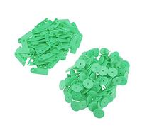 HEEPDD Étiquette d'animal de Ferme Vierge 100 Pièces étiquette d'oreille de Bétail, étiquettes Vierges en TPU pour Bovins, Porcs et Chevaux avec des Couleurs Vives pour une Identification Facile