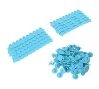 HEEPDD Étiquette d'oreille, 100 Ensembles de Bétail en Plastique Premium étiquette d'oreille de Couleurs Vibrantes ' Commode pour les Cochons de Bétail de Mouton Fournit Nan (BLUE)