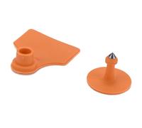 HEEPDD Étiquette d'oreille, 100 Ensembles de Bétail en Plastique Premium étiquette d'oreille de Couleurs Vibrantes ' Commode pour les Cochons de Bétail de Mouton Fournit Nan (ORANGE)