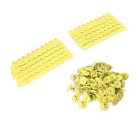 HEEPDD Étiquette d'oreille, 100 Ensembles de Bétail en Plastique Premium étiquette d'oreille de Couleurs Vibrantes ' Commode pour les Cochons de Bétail de Mouton Fournit Nan (YELLOW)