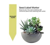 HEEPDD Étiquettes de Plantes 100 PCS Étiquettes de Graines de Plante en Plastique, Bâton Facile dans le Sol, Matériau en PVC, Marquer les Fournitures de Jardinage d'identification des (YELLOW)