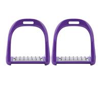 HEEPDD Étriers de Cheval, Pédale de Selle Occidentale en Aluminium Antidérapant en Acier Inoxydable, étrier Léger et Sûr pour l'équitation, 4,7 X 1,4 en Plusieurs Options de Couleurs (Purple)