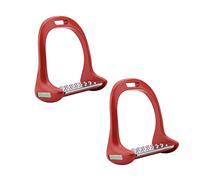 HEEPDD Étriers de Cheval, Pédale de Selle Occidentale en Aluminium Antidérapant en Acier Inoxydable, étrier Léger et Sûr pour l'équitation, 4,7 X 1,4 en Plusieurs Options de Couleurs (Rouge)