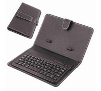 HEEPDD Étui pour Clavier Universel avec Support, Cuir PU de qualité Supérieure, Clavier Bluetooth Détachable pour Smartphones iOS et (Black)