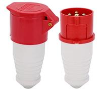 HEEPDD Extrémités de Rallonge, Ensemble de Connecteurs de Remplacement électriques étanches ABS pour équipement Industriel 380-415V 16A Matériaux Auxiliaires électriques Extérieurs