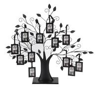 HEEPDD Famille d'arbre Photo Frame Metal Display Tree avec 6/12 Cadres D'images Suspendues pour la Décoration Intérieure de Table pour Les Parents (L Livré avec 12 Cadres Photo de 6,4 * 4,6 cm)