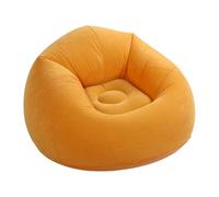 HEEPDD Fauteuil Poire Gonflable, canapé Paresseux floqué en PVC, Chaise Gonflable Portable pour Salon et Chambre à Coucher (Jaune Vif)