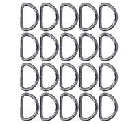 HEEPDD Fer D Anneaux, 20 PCS Structure Stable Aspect élégant Fron D Anneaux Métalliques Luster Non soudé Fer pour Sacs Portefeuilles Bracelets Diys Crafts Nan (Couleur pistolet 4x38x23mm)