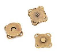 HEEPDD Fermoir de sac magnétique, lot de 10 fermoirs magnétiques en Bronze de 18.5mm pour la couture de bricolage, accessoires de sac à vêtements en cuir pour femmes