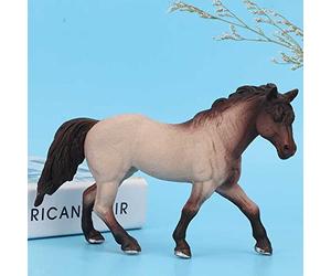 HEEPDD Figurine de Cheval Réaliste, Matière Plastique, Détails Réalistes, Jouet éducatif pour Enfants, 15x10cm (Cheval Blanc du Tennessee)
