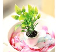 HEEPDD Figurines de Jardin Miniaturines Mini Plante Verte Artificielle, Décoration Réaliste Réaliste en Plastique Portable Compact, pour Décoration de Jardin Nan