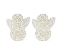 HEEPDD Fleur de Chaussure en Perles, Badge en avec Nœud en Résine, Décoration élégante pour Chaussures de Fête de Mariage, Sacs, 2 Pièces (#3)