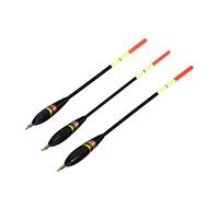 HEEPDD Flotteurs de Pêche à Ressort Balsa, 3 Flotteurs de Pêche en 1,5 + 6 G, 1,5 + G, + 4 pour Poisson-Chat, Panfish, doré, en Bois Haute sensibilité pour en Eau Douce, Canne à et