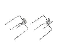 HEEPDD Fourchettes à Rôtissoire, Fourchettes à Viande en Acier Inoxydable 304 de Remplacement pour Barbecue, Idéales pour la Cuisson du Poulet et de la Viande, Outil de Barbecue en Plein Air