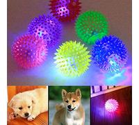 HEEPDD Fournitures pour Chiens Balle à Pointes pour Chien avec Lumières LED, Boule Lumineuse Interactive en PVC pour Le Temps de Jeu, Idéale pour Les Petits et Grands Animaux de Compagnie (C)