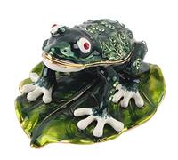 HEEPDD Frog Jewelry Box, Luxury Jewelry Organizer with Sparkling Enamel Design for Storing Necklaces Rings for Christmas Gift for Women Kids Collectors, Unique