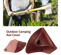 HEEPDD Gaine de Hache en Cuir, Housse de Hache en Cuir Durable avec Bouton-Pression pour Une Utilisation Facile, Protecteur de pour Le Camping, la Randonnée et Les Activités de Plein Air (Brown)