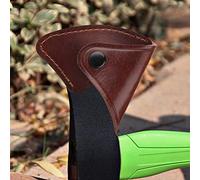HEEPDD Gaine de Hache en Cuir, Housse de Protection en Cuir Durable avec Bouton-Pression en Métal Facile pour Les Campeurs et Les Amateurs de Plein Air (Brown)