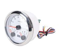 HEEPDD Gauge du Compteur de Vitesse du Bateau, Speedomètres Niveau de Carburant, Tension, 7 Couleurs Rétro-éclairage, Métal, pour Camion Tracteur Car RV Boat, MGS Series 52 Mm Boat Speed Wetour,
