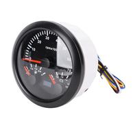 HEEPDD Gauge du Compteur de Vitesse du Bateau, Speedomètres Niveau de Carburant, Tension, 7 Couleurs Rétro-éclairage, Métal, pour Camion Tracteur Car RV Boat, MGS Series 52 Mm Boat Speed Wetour,