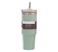 HEEPDD Gobelet isolé, 20oz ou 30oz, Acier Inoxydable Triple isolé avec Couvercle, Paille étanche, Blanc Noir Vert (#6)