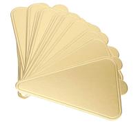 HEEPDD Gold Triangular Cake Base 300pcs Cupcakes Board Exposition pour les Fraises Battues dans le Chocolat, 4,7x3,1 Pouces Gâteau de Mousse pour les Mariages, Fêtes D'anniversaire
