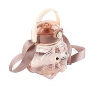 HEEPDD Grande Bouteille d'eau de Dessin animé, Forme d'ours de 1000ml pour les Activités de Plein Air, Utilisation Estivale, Vaisselle de 220g (Café)