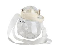 HEEPDD Grande Bouteille d'eau de Dessin animé, Forme d'ours de 1000ml pour les Activités de Plein Air, Utilisation Estivale, Vaisselle de 220g (WHITE)