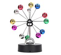 HEEPDD Grande Roue à Mouvement Perpétuel, Design Transformateur d'énergie Engageant avec Boules Métalliques Vibrantes, Nécessite Quatre Piles AA pour Les Amateurs de Sciences, Bureau, Décoration