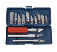 HEEPDD Grilles de Charbon de Bois Ensemble de Burin à Sculpture, 13 Pcs en Acier Maintenir le Travail du Bois Witter Cutter Outils de Sculpture Portables