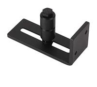 HEEPDD Guide de Plancher Coulissant Réglable en Acier au Carbone pour Portes de Grange, Noirs, Rouleaux Lisses, Portes de 3 Pouces d'épaisseur, Installation Facile pour de Grange, Noirs, Rouleaux